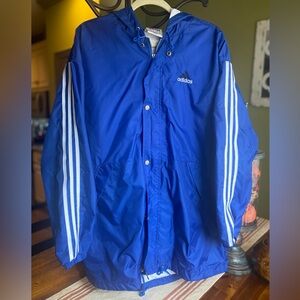EUC Vintage Adidas Full Zip Hooded Rain Jacket
